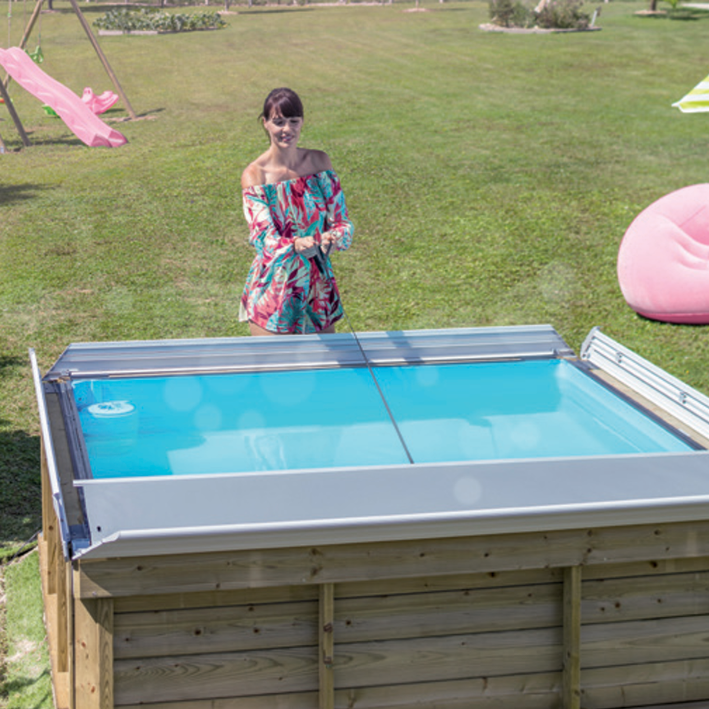 Piscina de madera 2x2 metros Pistoche