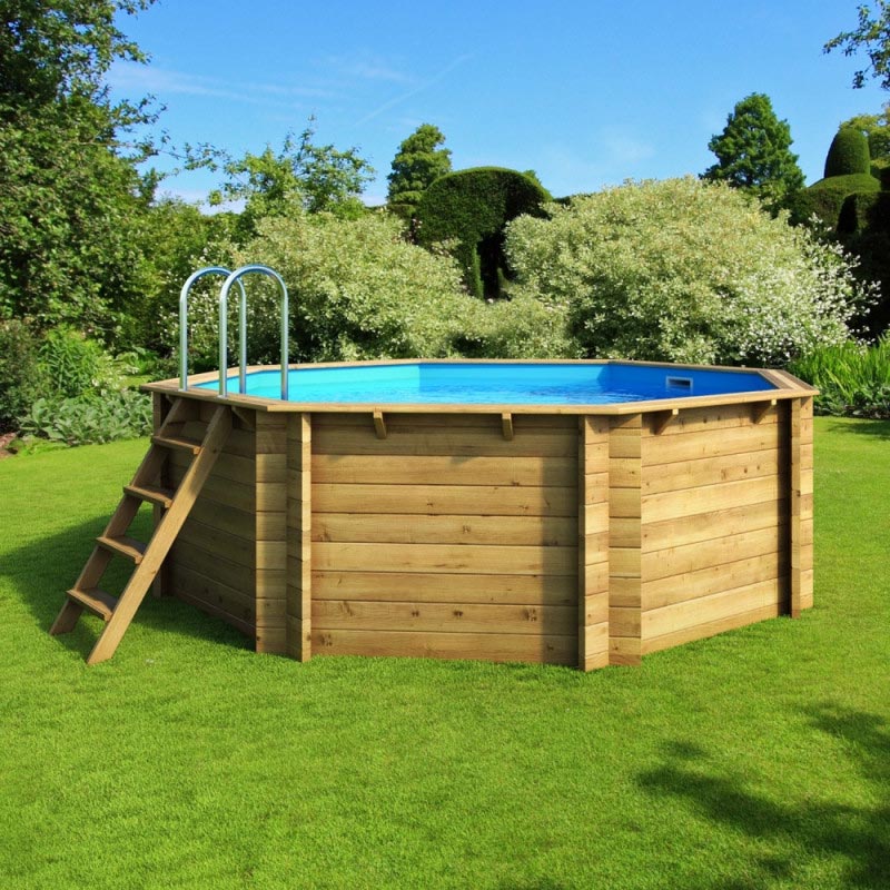 Piscina de madera Diámetro 4,14m x 1,2  BWT TROPIC OCTO 414